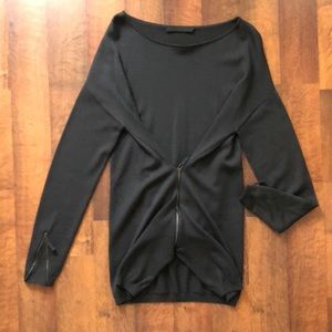 NWOT Annette Gortz Long-Sleeve Unique Zipper Top